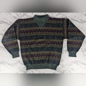 Zeppelin Size Medium Acrylic Mock Neck Sweater Vintage